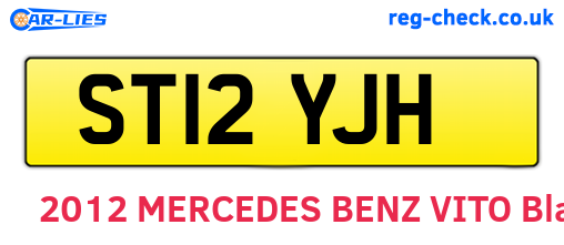 ST12YJH are the vehicle registration plates.
