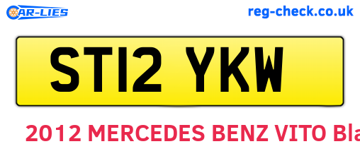 ST12YKW are the vehicle registration plates.