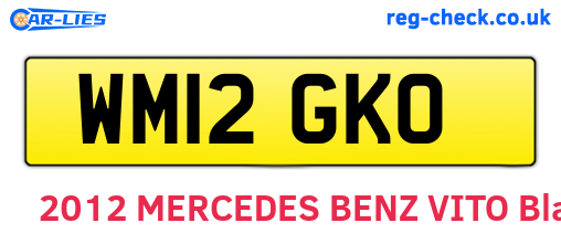 WM12GKO are the vehicle registration plates.