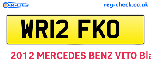 WR12FKO are the vehicle registration plates.