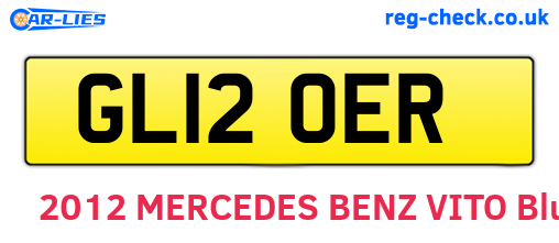 GL12OER are the vehicle registration plates.