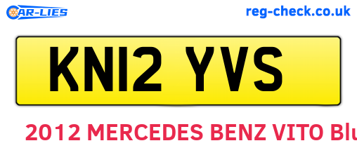 KN12YVS are the vehicle registration plates.