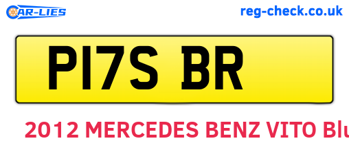 P17SBR are the vehicle registration plates.