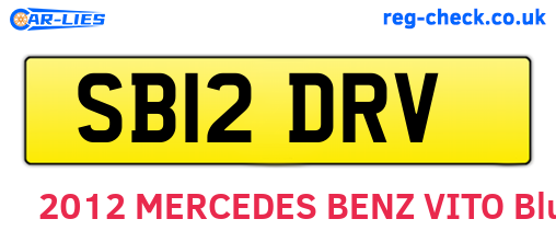 SB12DRV are the vehicle registration plates.