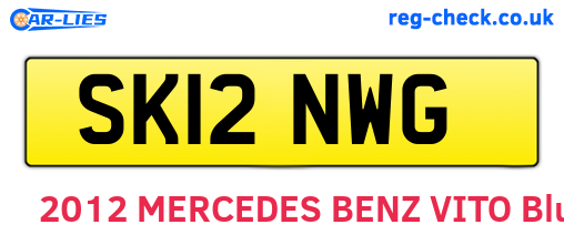SK12NWG are the vehicle registration plates.