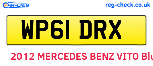 WP61DRX are the vehicle registration plates.