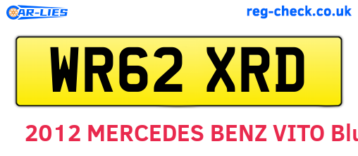 WR62XRD are the vehicle registration plates.