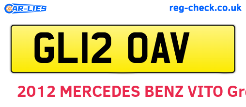 GL12OAV are the vehicle registration plates.