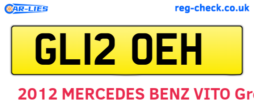 GL12OEH are the vehicle registration plates.