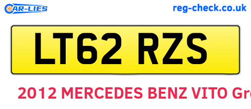 LT62RZS are the vehicle registration plates.