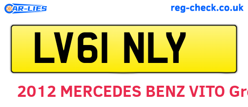 LV61NLY are the vehicle registration plates.