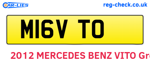 M16VTO are the vehicle registration plates.