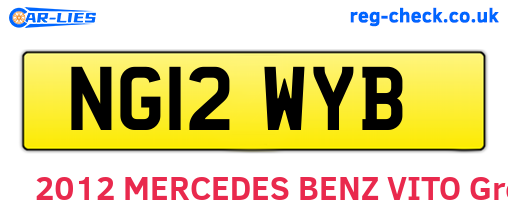 NG12WYB are the vehicle registration plates.