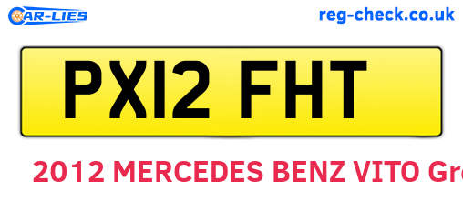PX12FHT are the vehicle registration plates.