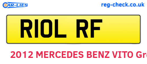 R10LRF are the vehicle registration plates.