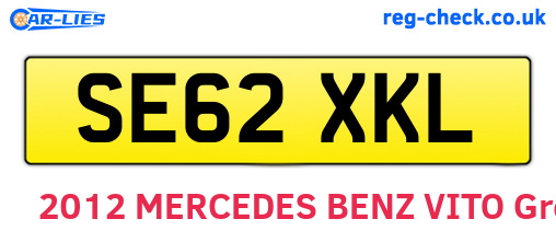 SE62XKL are the vehicle registration plates.