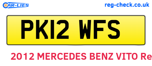 PK12WFS are the vehicle registration plates.