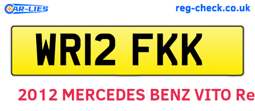 WR12FKK are the vehicle registration plates.