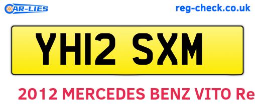 YH12SXM are the vehicle registration plates.