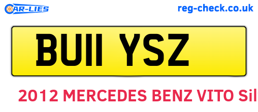 BU11YSZ are the vehicle registration plates.