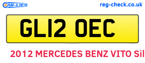 GL12OEC are the vehicle registration plates.