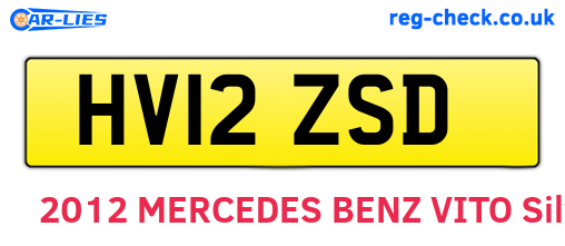 HV12ZSD are the vehicle registration plates.