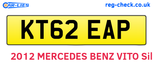 KT62EAP are the vehicle registration plates.