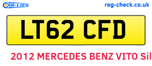 LT62CFD are the vehicle registration plates.