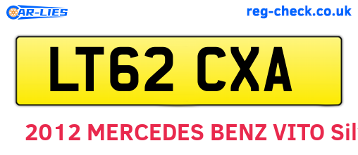 LT62CXA are the vehicle registration plates.