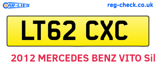 LT62CXC are the vehicle registration plates.