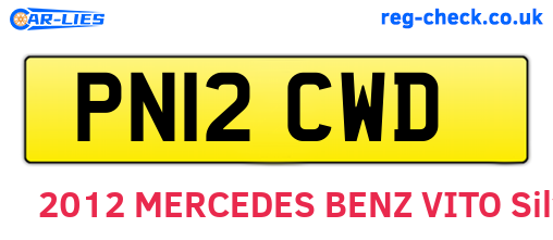 PN12CWD are the vehicle registration plates.
