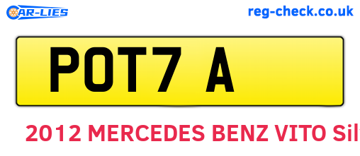 POT7A are the vehicle registration plates.