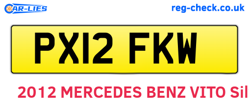 PX12FKW are the vehicle registration plates.
