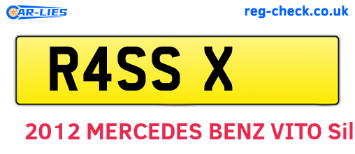 R4SSX are the vehicle registration plates.