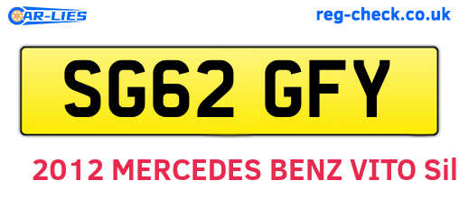 SG62GFY are the vehicle registration plates.