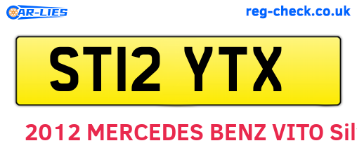 ST12YTX are the vehicle registration plates.