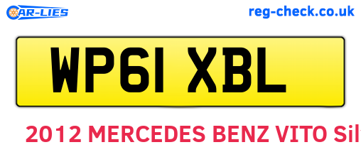 WP61XBL are the vehicle registration plates.