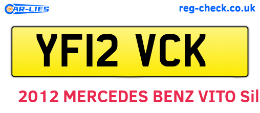 YF12VCK are the vehicle registration plates.