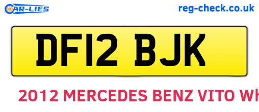 DF12BJK are the vehicle registration plates.