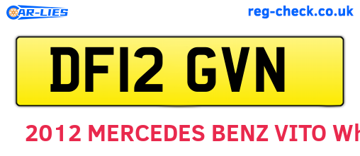 DF12GVN are the vehicle registration plates.
