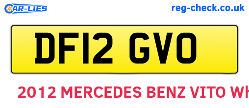 DF12GVO are the vehicle registration plates.