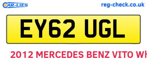 EY62UGL are the vehicle registration plates.