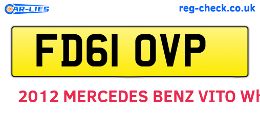 FD61OVP are the vehicle registration plates.