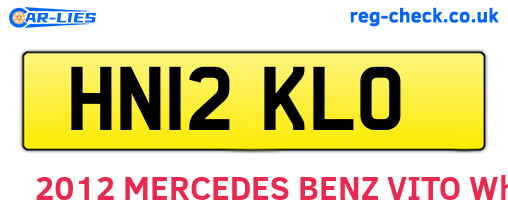 HN12KLO are the vehicle registration plates.