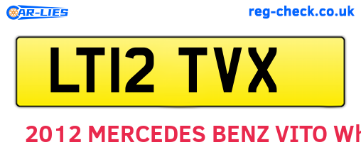 LT12TVX are the vehicle registration plates.