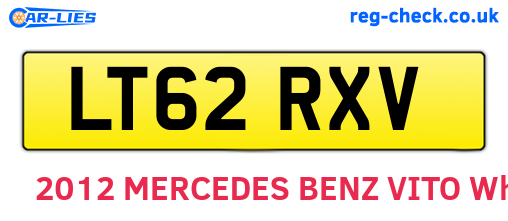 LT62RXV are the vehicle registration plates.