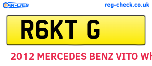 R6KTG are the vehicle registration plates.