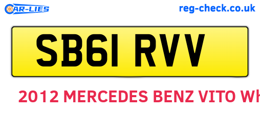 SB61RVV are the vehicle registration plates.