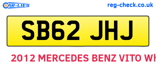SB62JHJ are the vehicle registration plates.