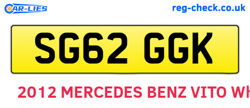 SG62GGK are the vehicle registration plates.